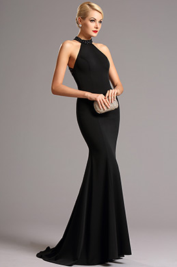 Elegantes schwarzes Formal Kleid Abendkleid