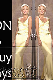 V Cut Yellow Evening Dress Prom Dress