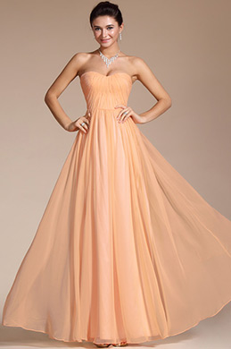 Elegant Strapless Sweetheart Bridesmaid Dress Formal Gown