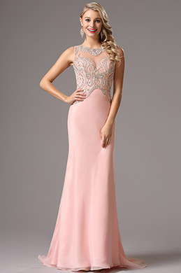 Robe de Soirée Sans Manches Perlé Rose Robe de Soirée Sans Manches Perlé Rose