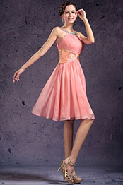 Beaded Pink Cocktail Dress Party Dress