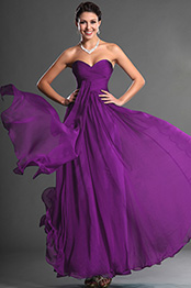 Strapless Sweetheart Purple Prom Dress