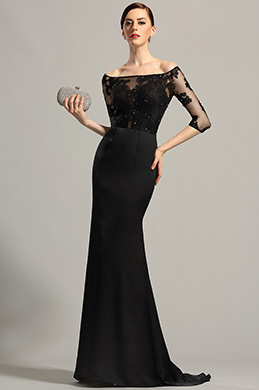Elegant Auf Schulter Abendkleid Formal Kleid