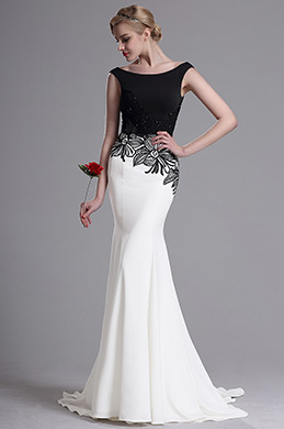 Robe de Soirée Sirène Sans Manches Broderie Floral Robe de Soirée Sirène Sans Manches Broderie Floral