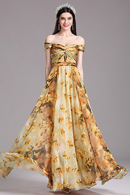 OrangeAuf Schulter Geflatetes Gedrucktes Summerkld