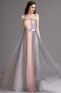 Elegante Trägerlose Sommer Brautjungfernkleid Elegante Trägerlose Sommer Brautjungfernkleid