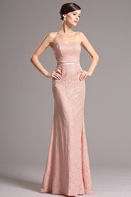 Blush Overlace Bridesmaid Dress with Sweetheart Neckline Blush Overlace Bridesmaid Dress with Sweetheart Neckline