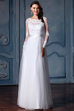 Long Sleeves Lace Bridal Gown