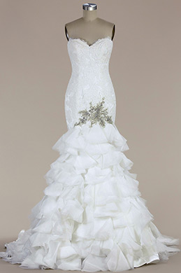 Strapless Lace Mermaid Bridal Gown