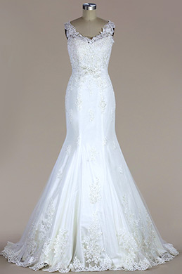 Ärmellos Spitze Meerjungfrau Linie Brautkleid Ärmellos Spitze Meerjungfrau Linie Brautkleid