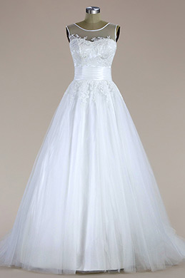 Robe de Mariée Sans MancheFP06008524)