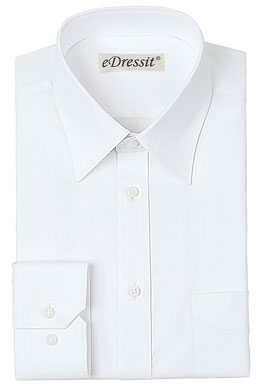 Custom White Check 100% Cotton Dress Shirt