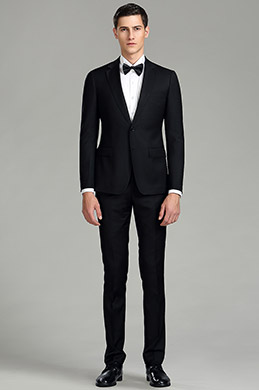 Plain Black Custom Men Suits Business Suits