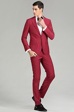 Burgundy Custom Men Suits Tuxedo