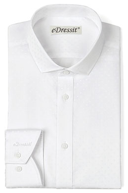 Custom White 100% Cotton Dress Shirt