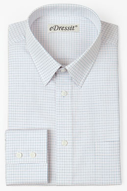 Custom Blue&Pink Check Dress Formal Shirt