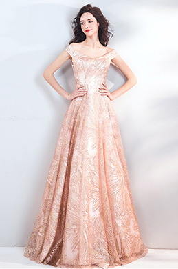 Sexy Off Shoulder Beads Formal Prom Party Gown