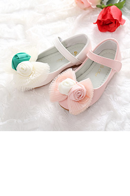 Girl's Closed Toe Leather Buckle Princess Party Shoes