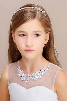 Beads Girl Silver Headwear Cabello Aro