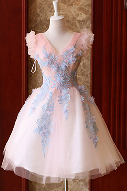 Rosa Princess Kurzes Cocktail Partykleid