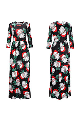 Long Printed Holiday Dress Summer Dress
