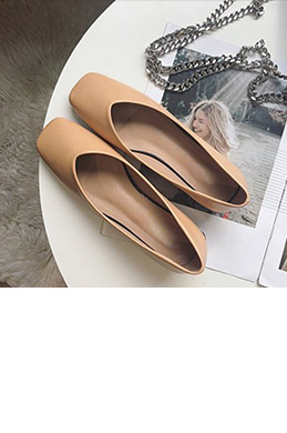 Women Fashion Leather Toe Closed Pointed Flat Shoes