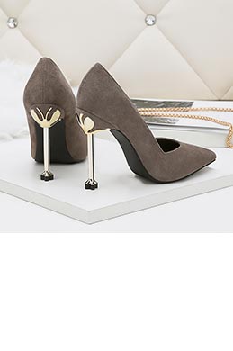 Women's Suede Sexy Kitten High Heel Pumps Shoes