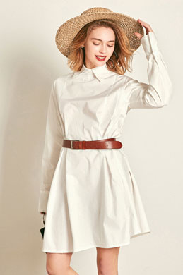 Simple Long Sleeves House Dress Day Dress
