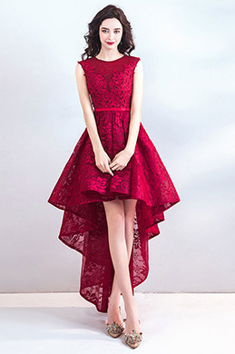 Red Sexy Lace  Elegant Party Evening Dress
