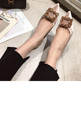Shiny Beadings Toe Closed Rhinestone Shoes