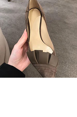 Women Chic Suede Toe Closed High Heels Shoes