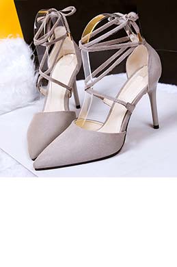 Women's Elegant Suede Closed Toe High Heel Pumps Shoes