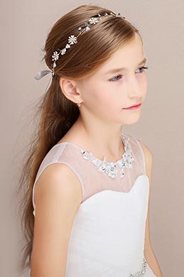 Floral Beads Girl Headwear Hair Hoop