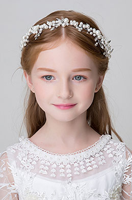 Floral Beads Little Girl Headwear Hair Hoop