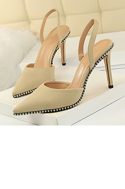 Chaussures Sandales Avec Perles En Métal Pour Femmes