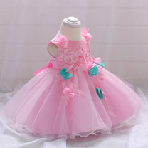 Lovely Pink Lace Top Baby Dress