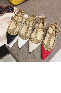 Fashion Woman Rockstud Ballet Flat