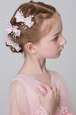 Bow-knot Floral Beads Girl Headwear