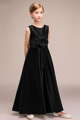Black Children Wedding Flower Girl Dress