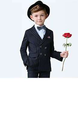 Boys Blue with White Strips Children Tuxedo Suits