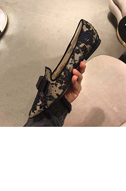 Women Sexy Lace Toe Closed Flat Shoes