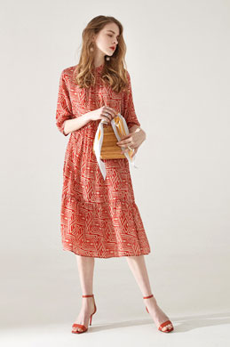 Chic Silk Short Sleeves Shirt Dress Day Wear