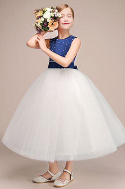 Long Lovely Flower Girl Dress