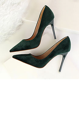 Women''s Elegant Velvet High Heel Pumps Shoes