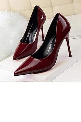 Chaussures À Talon Haut En Cuir Verni Pour Femmes