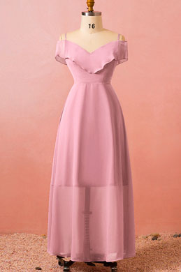 Pink Off Shoulder Women Dress Plus Size Dress