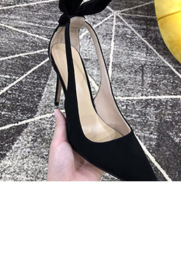 Women Suede Toe Closed High Heels Shoes