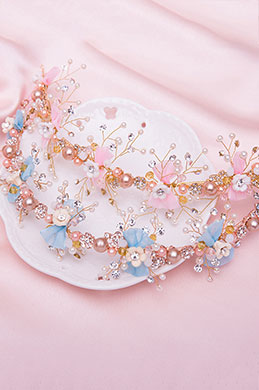 Shiny Beads Handmade Girl Headwear Hair Hoop