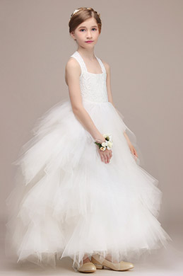 Romantique Multi-layer Flower Girl Party Dress