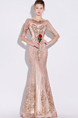 Sexy Gorgeous Fully Beaded Mermaid Prom Party Gown